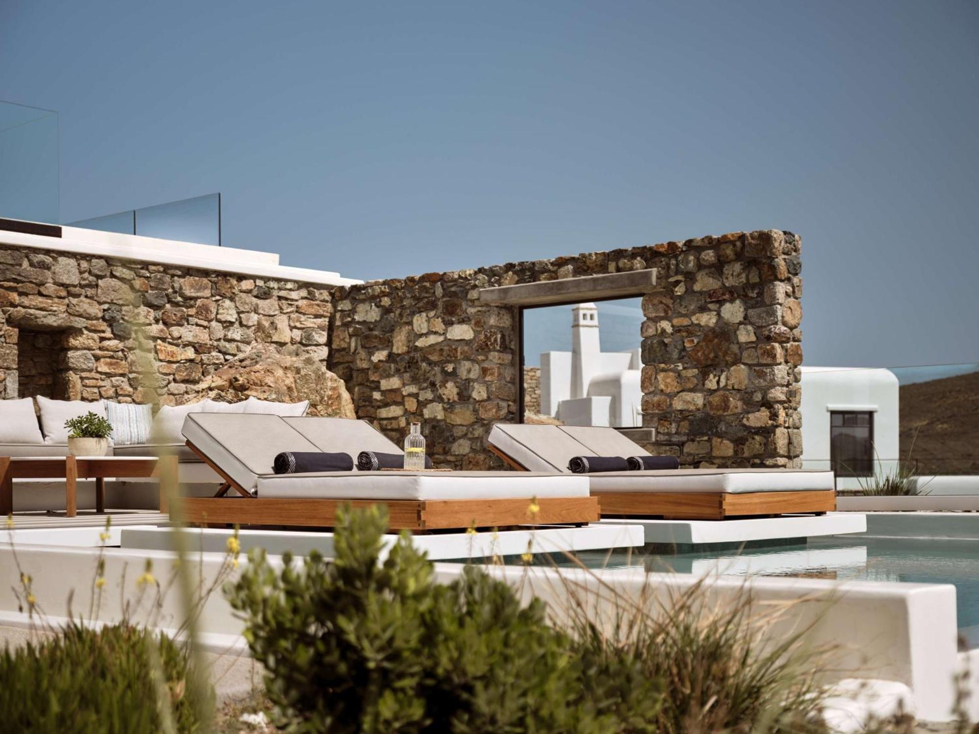 Hotel Semeli Coast Mykonos Curio Collection By Hilton Merchia Beach Exterior foto